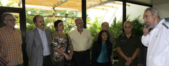 Fraternal encuentro de Fidel Castro con destacados intelectuales de Hispanoamérica